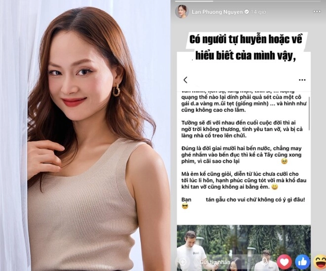Lan phương lên tiếng khi bị nói diễn giỏi từ chưa cưới đến ly hôn hạnh phúc tót vời mà khổ cũng không ai bằng - 2