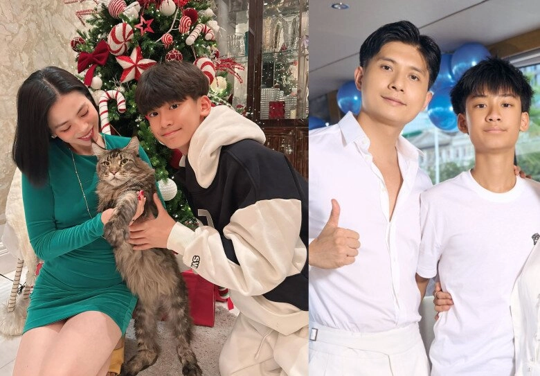 Lệ quyên sung sướng ngắm con trai rõ nét tuấn tú phản ứng khi quý tử được khen nhìn giống lâm bảo châu - 5