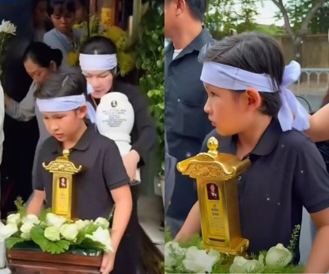 Lễ thủy táng nsưt quý bình mẹ và vợ ngọc tiền ôm tro cốt rải biển cần giờ lê phương đến tiễn lần cuối - 2