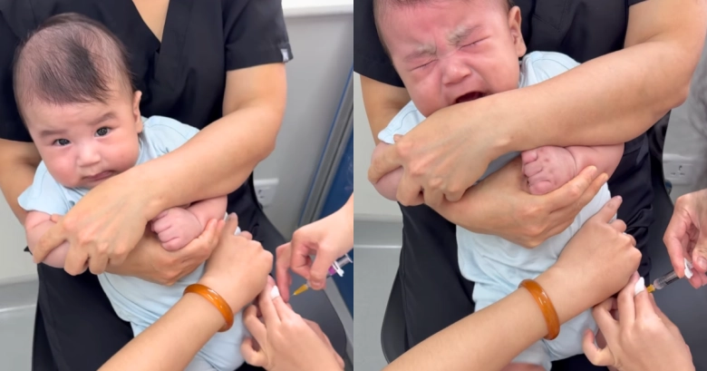 Mai ngọc đưa con trai đi tiêm phòng ở bệnh viện quốc tế khoe quý tử bụ sữa 4 tháng tuổi đã nặng 8kg - 2