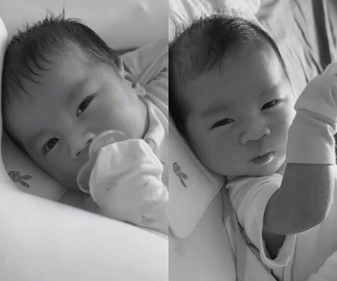 Mai ngọc khoe rõ diện mạo con trai đầu lòng bé panda có mũi cao thẳng kế thừa đôi mắt đẹp từ mẹ - 2