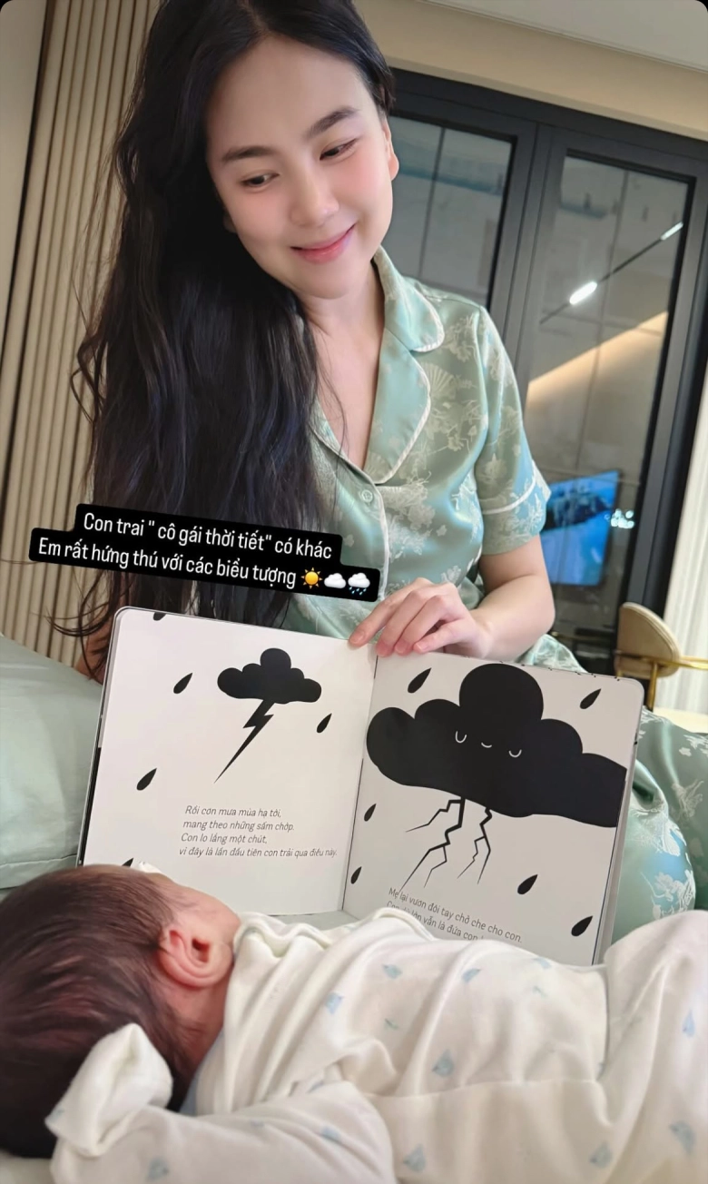 Mai ngọc khoe rõ diện mạo con trai đầu lòng bé panda có mũi cao thẳng kế thừa đôi mắt đẹp từ mẹ - 8