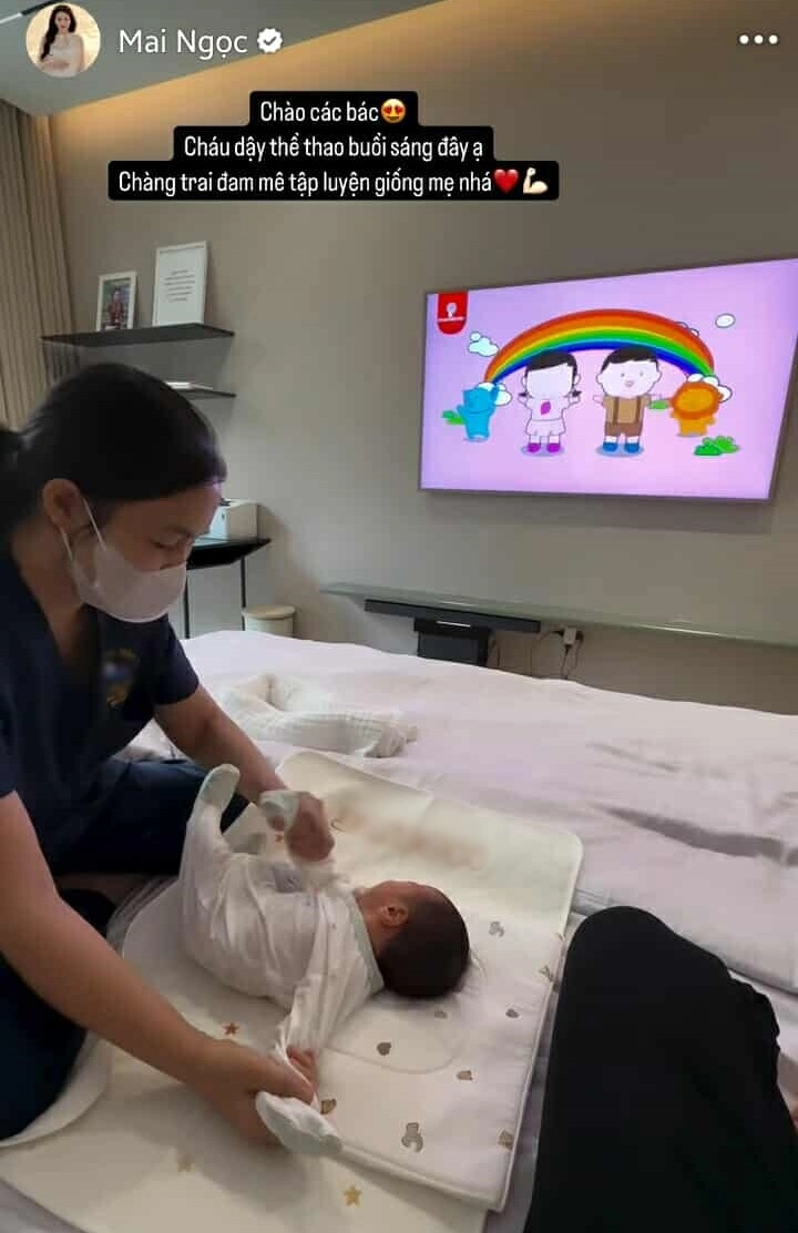 Mc mai ngọc gia nhập hội nghiện con khoe cuộc sống cực sang chảnh của quý tử vì có cô bảo mẫu chăm cả ngày - 3
