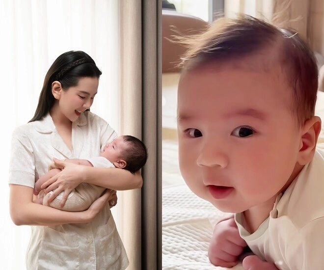 Mc mai ngọc nói con trai là người duy nhất chịu nghe mẹ quý tử 2 tháng tuổi giống y đúc bố thiếu gia bắc giang - 1
