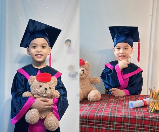 Mc thành trung cảm ơn 2 mẹ của các con trong ngày bế giảng ái nữ ở xa vẫn thân thiết với 2 em kém 9 tuổi - 2