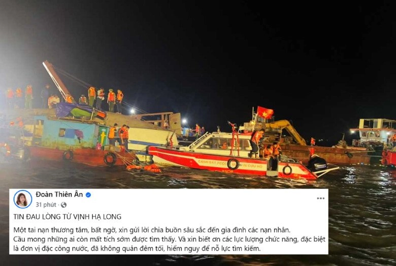 Mc thảo vân xót xa vụ lật tàu ở quảng ninh mong số tử vong dừng lại tối lạnh rồi về thôi mọi người - 7
