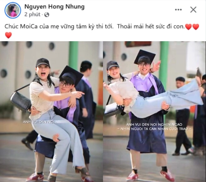 Mẹ đơn thân anh thư nhắn nhủ đến con trai trong ngày đầu thi thpt nhiều sao việt cầu may cho các sĩ tử 2k7 - 4