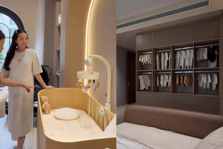 Mẹ mai ngọc sang biệt thự con gái để ngắm cháu ngoại lần đầu lên chức bà nhưng không được bế hôn hít cục vàng - 9
