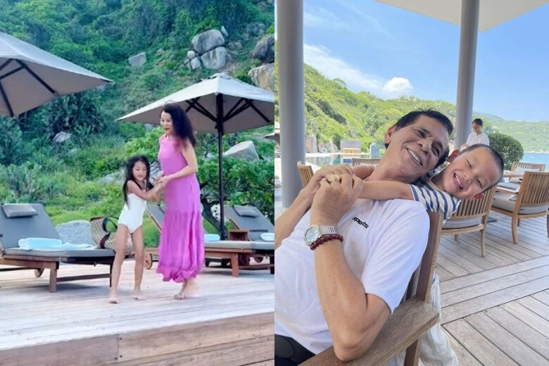 Mẹ ruột của hồ ngọc hà vất vả chụp ảnh với chồng lai pháp lisa - leon quấn quýt không rời ông bà ngoại - 3