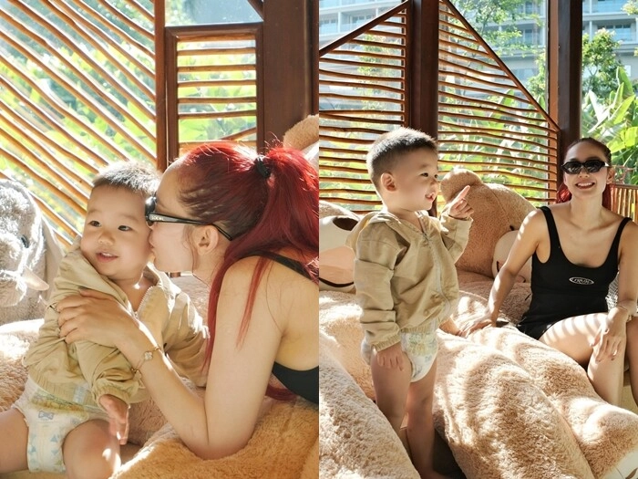 Minh hằng và chồng đại gia ôm ấp tình cảm để quý tử hơn 1 tuổi lẽo đẽo tay xách nách mang theo sau - 8
