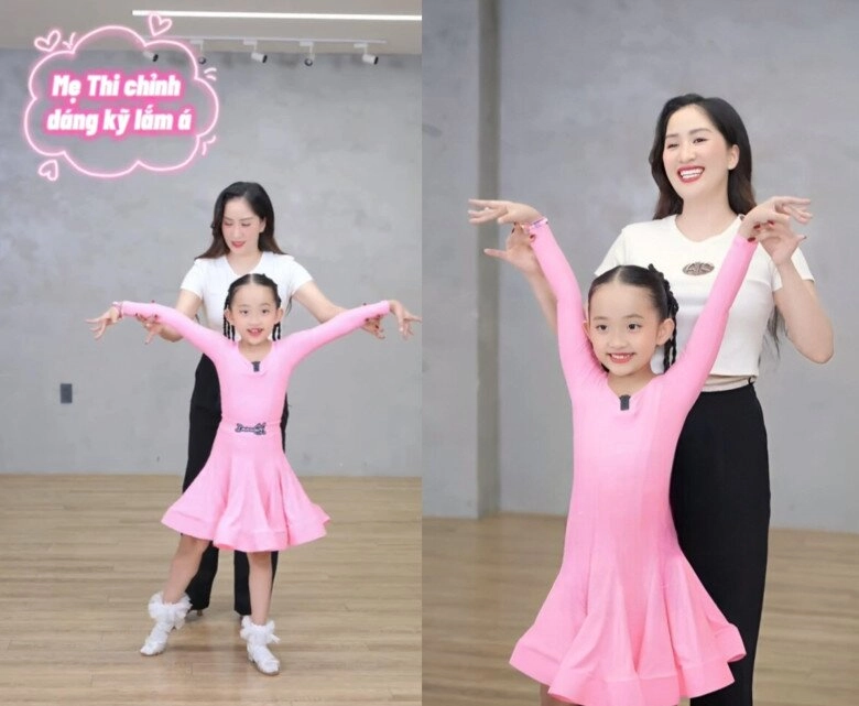 mợ chảnh con khánh thi trổ nét xinh yêu như nàng công chúa clip nhảy với mẹ được khen chuẩn gen kiện tướng dancesport - 4