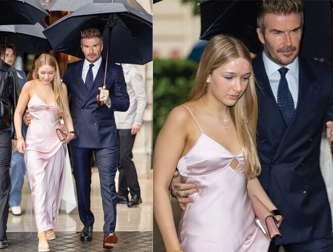 Mới 14 tuổi con gái david beckham lại gây xôn xao khi khoe mặc váy bó sát hở vai trần victoria lập tức vào trêu - 1