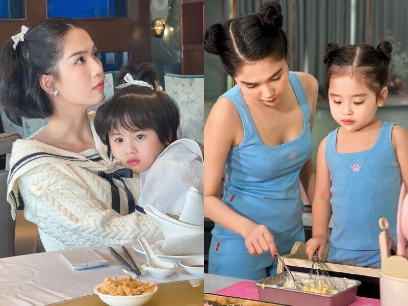 Ngọc trinh thuê người về biệt thự 60 tỷ chơi với con gái ái nữ 6 tuổi mong mẹ sớm sinh thêm em - 11