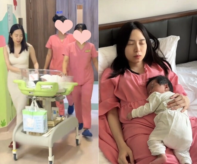 Con gái xuân hinh chi 60 triệu đồng để ở cữ khoe cảnh rể quý nhà vua hài đất bắc chăm con cực khéo - 1
