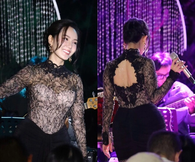Nữ ca sĩ quê thanh hóa diện đồ xuyên thấu khoe dáng dày cơm đáp trả khi bị khuyên đừng xôi thịt quá - 3