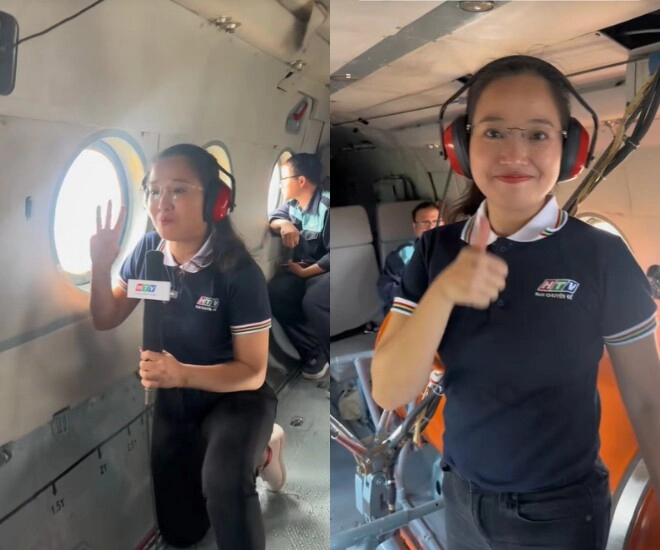Nữ mc tác nghiệp trên trực thăng không quân hút gần triệu view là thạc sĩ văn hóa vợ của hoàng tử xiếc - 1