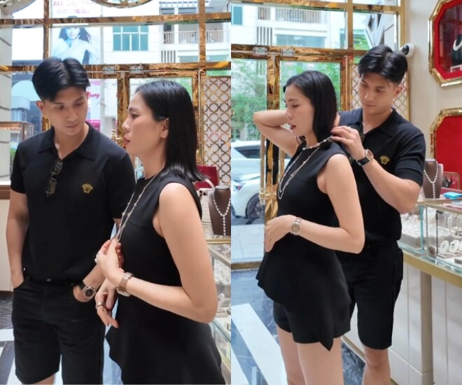 phú bà lệ quyên được tình trẻ dẫn đi chọn kim cương siêu to khổng lồ đeo đồng hồ hơn 300 triệu đồng - 1