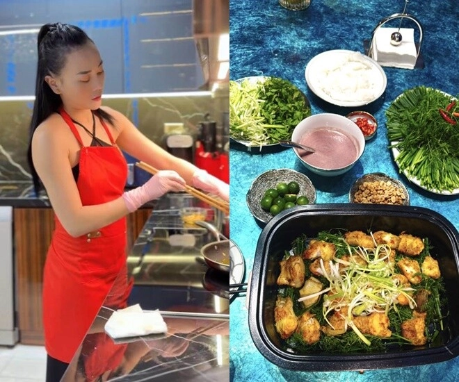 Phương oanh bất ngờ lên tiếng về chuyện chưa cưới shark bình khoe tài nấu nướng đảm đang cho ông xã - 1