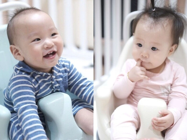 Phương oanh diện hanbok sang trọng bên shark bình vẫn bị lu mờ trước 2 con song sinh đáng yêu như hoàng tử công chúa - 8