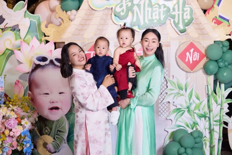 Phương oanh dọn tiệc thôi nôi hoành tráng cho cặp song sinh chuẩn dáng phu nhân cá mập với bộ trang sức kim cương - 2