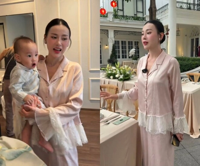 Phương oanh dọn tiệc thôi nôi hoành tráng cho cặp song sinh chuẩn dáng phu nhân cá mập với bộ trang sức kim cương - 3