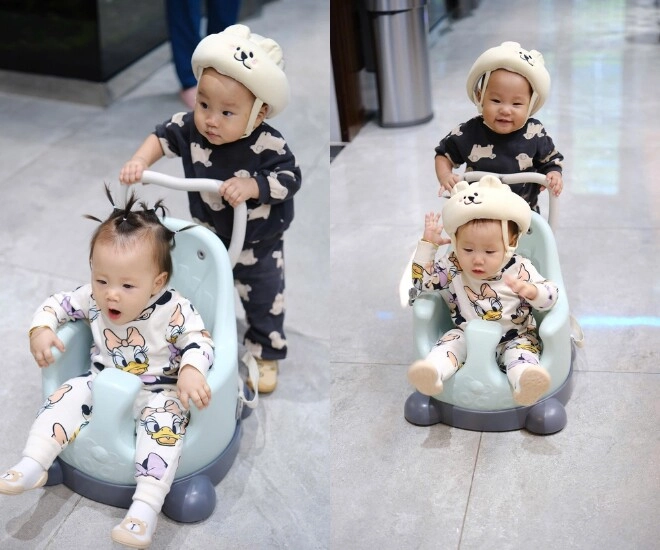 Phương oanh khoe con trai chưa tròn 1 tuổi đã biết bao bọc yêu chiều em ái nữ được mẹ gọi là phú bà nhí - 1