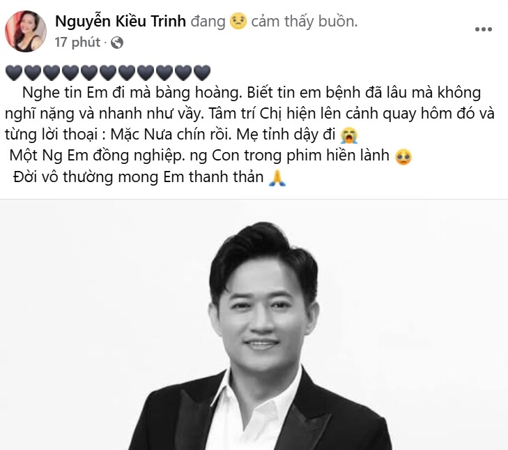 Quý bình qua đời nhiều sao việt thương tiếc chia buồn em ruột nhắn nhủ nếu có kiếp sau mình lại làm anh em nữa nhé - 11