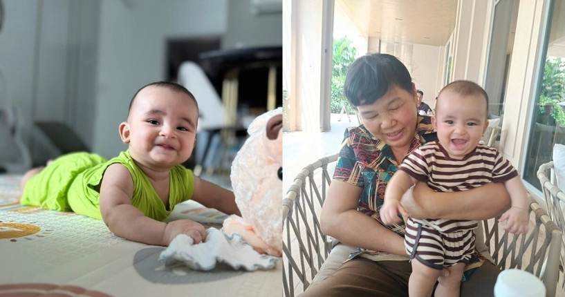 Quý tử lai ấn của võ hạ trâm có thời khóa biểu đầy áp lực nhóc tì 6 tháng tuổi biểu cảm như ông cụ non - 6