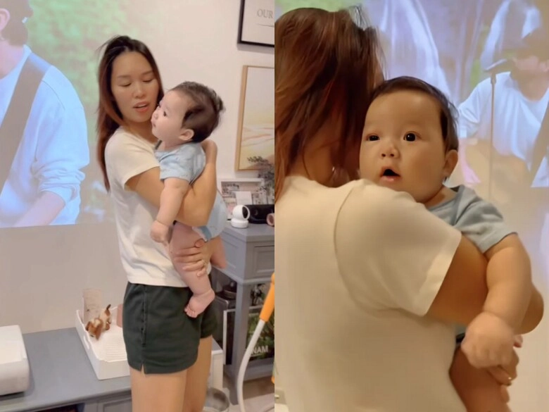 Quý tử lai tây của hà anh sưng húp 1 bên mắt mẹ bỉm được khen nuôi con khéo nay phải bù xù chăm sóc - 1