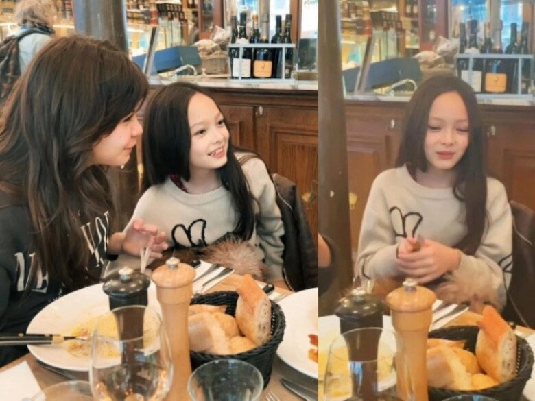 Qúy tử nhà sao việt để tóc dài bồng bềnh lãng tử con trai lai mỹ của hồng nhung xinh hơn em gái - 10