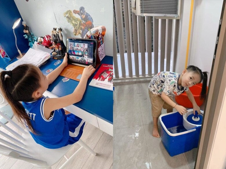 Qúy tử nhà sao việt để tóc dài bồng bềnh lãng tử con trai lai mỹ của hồng nhung xinh hơn em gái - 19
