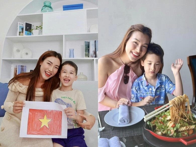 Qúy tử nhà sao việt để tóc dài bồng bềnh lãng tử con trai lai mỹ của hồng nhung xinh hơn em gái - 26