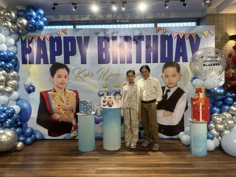 Sao việt 24h bố chồng phong độ của khánh thi khoe tiệc sinh nhật hoành tráng của cháu nội kubi cao lớn khi đứng cạnh ông bà - 2