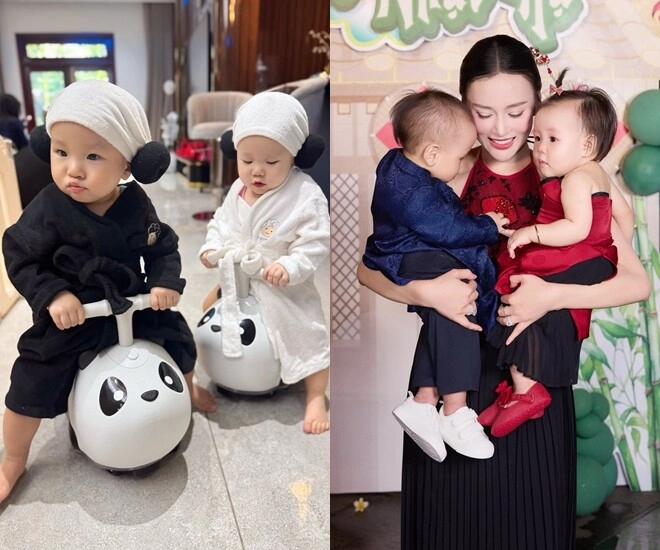 Sao việt 24h cặp song sinh nhà phương oanh bé xíu đã tận hưởng spa tại gia ái nữ hóm hỉnh khiến dân mạng thích thú - 1