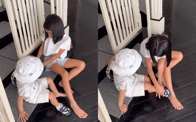 Sao việt 24h chloe con gái tăng thanh hà trổ tài trèo cây thoăn thoắt thấy rõ đôi chân dài thừa hưởng từ mẹ ngọc nữ - 5