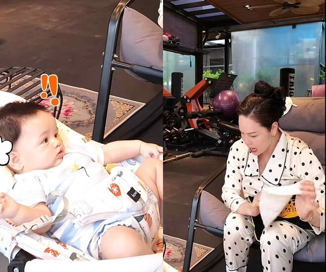 Sao việt 24h con gái nhật kim anh sửng sốt ra mặt khi bị mẹ bắt học bảng cửu chương ở tháng thứ 5 - 1