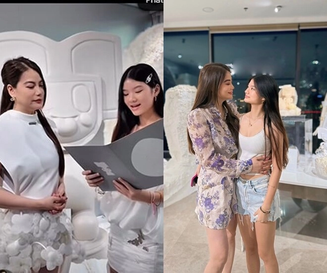 Sao việt 24h con gái trương ngọc ánh có giọng đọc tiếng anh như người bản địa đứng cạnh mẹ lộ rõ vẻ non nớt - 1