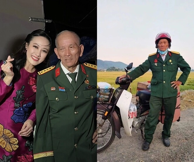Sao việt 24h mc hoài anh khoe khoảnh khắc chung khung hình với cụ ông u80 lái xe máy từ nghệ an vào tphcm xem diễu binh - 1