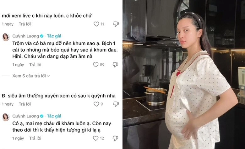 Sao việt 24h mẹ bầu quỳnh lương khiến nhiều người thót tim khi trượt chân ngã đau điếng ở tháng thứ 6 thai kỳ - 3