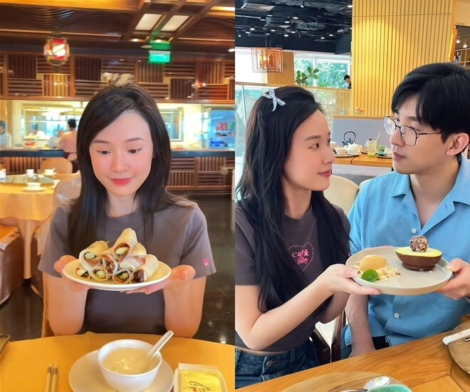 Sao việt 24h midu trẻ như sinh viên khi du lịch cùng chồng minh đạt giữ nguyên ánh mắt si mê nhìn vợ như những ngày đầu - 2