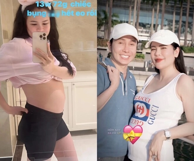 Sao việt 24h phương lê vén áo khoe bụng lùm lùm đập tan tin đồn đeo bầu giả - 1