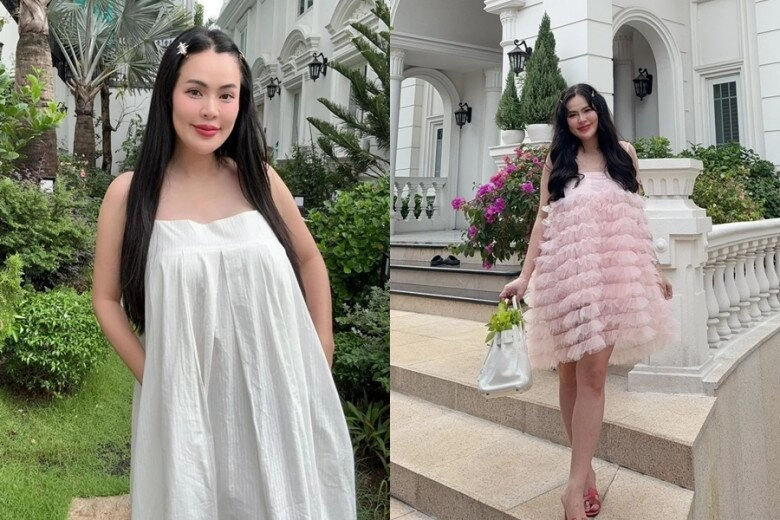 Sao việt 24h phương lê vén áo khoe bụng lùm lùm đập tan tin đồn đeo bầu giả - 2