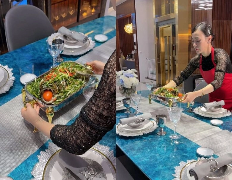 Sao việt 24h phương oanh mở tiệc sang chảnh như nhà hàng 5 sao dân tình ghen tị với shark bình có vợ vừa đẹp vừa khéo - 2