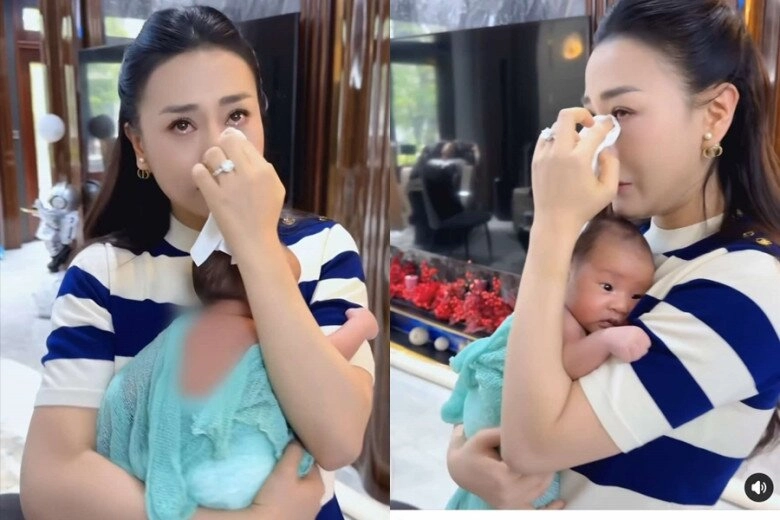 Sao việt 24h phương oanh than khổ sau khi sinh con cứ nhìn cặp song sinh với shark bình là rơi nước mắt - 1