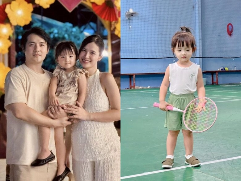 Sao việt 24h winnie nhà đông nhi - ông cao thắng 5 tuổi đã ra sân chơi pickleball khuôn mặt xinh xắn như búp bê - 5