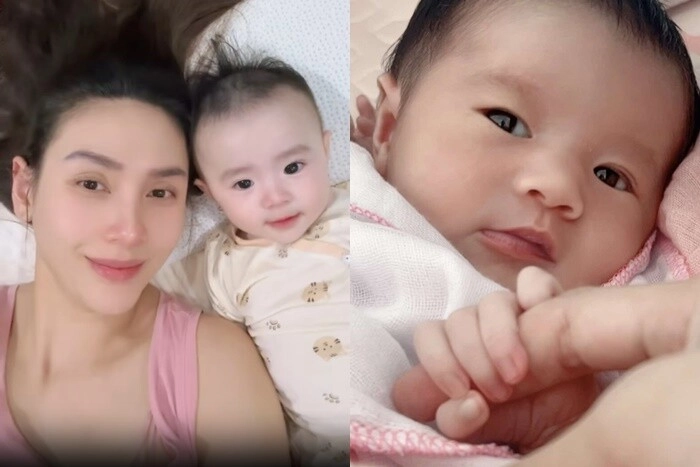 Sao việt đưa con sang mỹ đoàn tụ ông bà 2 quý tử đinh ngọc diệp giống ông ái nữ võ hoàng yến ra mắt gia đình nội - 4