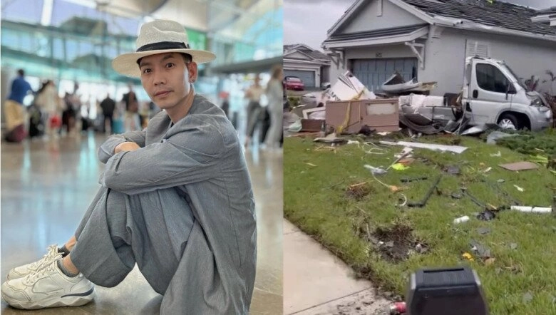 Sao việt khổ sở vì siêu bão ở mỹ em ruột hoài linh chạy sơ tán khu nhà của thành viên nhóm f5 đổ nát - 3