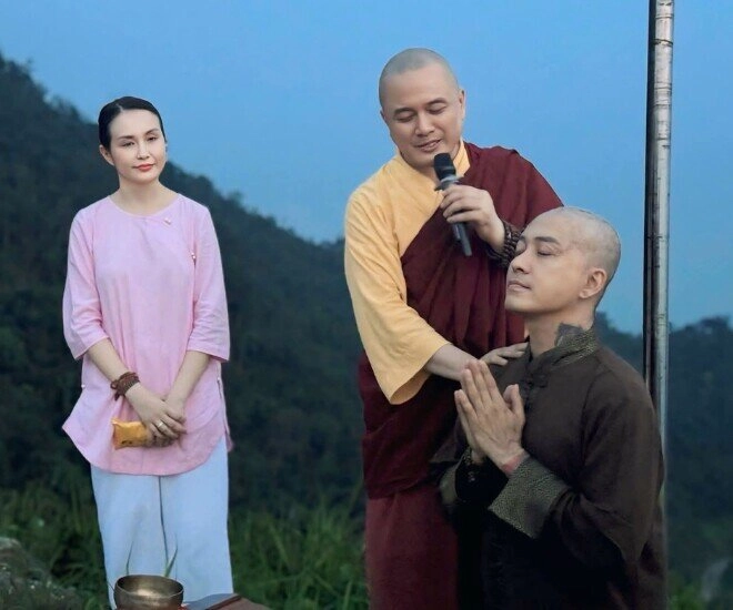 Sao việt quy y tuấn hưng mong mẹ bình an giữa bạo bệnh công vinh nương nhờ cửa phật ngay trong đám cưới với thủy tiên - 1