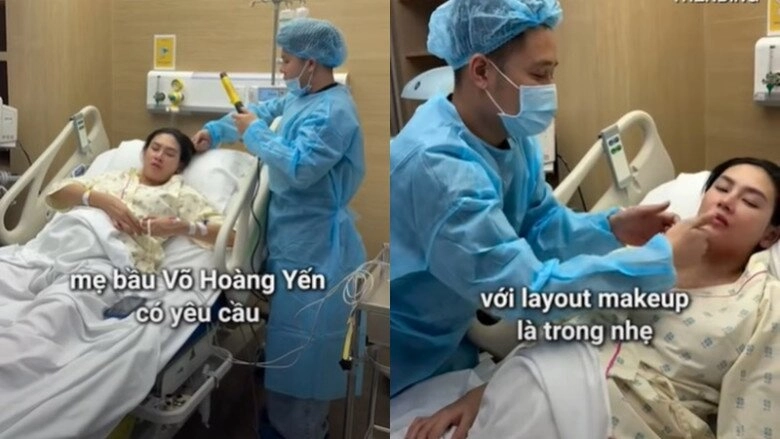 Sao việt vào phòng đẻ nhưng trang điểm như đi sự kiện vợ trẻ chi bảo rạng rỡ tóc bồng bềnh khi vượt cạn - 3