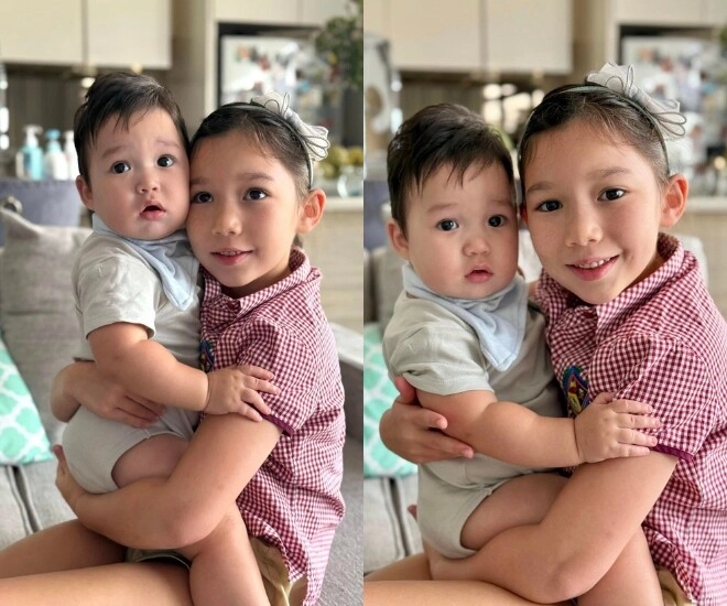Siêu mẫu hà anh khoe 2 con lai tây nhặt hết nét đẹp của bố mẹ dân tình xuýt xoa khen xinh như búp bê - 1